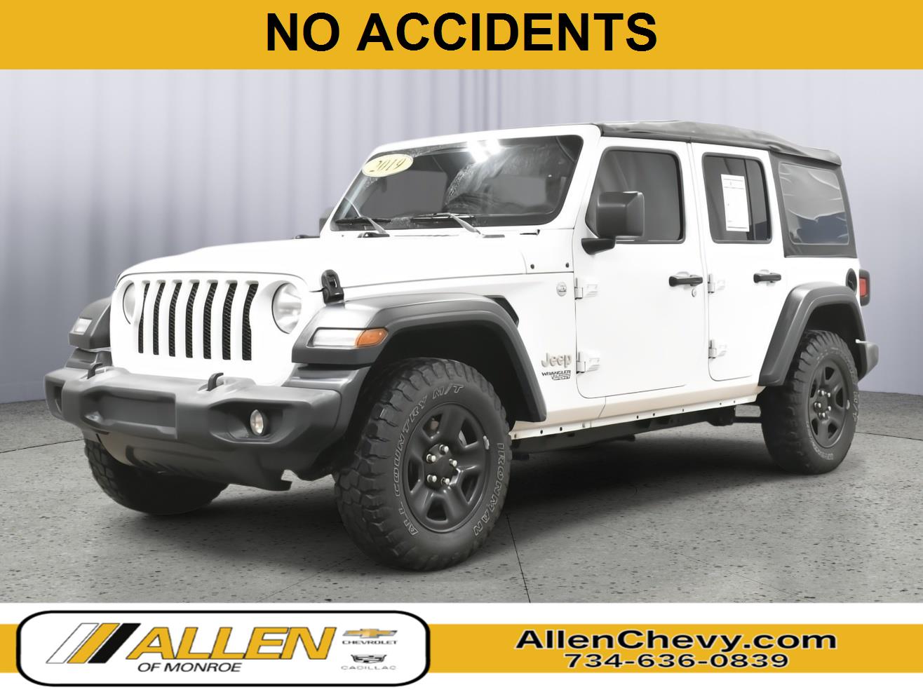 Bright White Clearcoat 2019 Jeep Wrangler SUV / Crossover Four-Wheel Drive 8-Speed Automatic