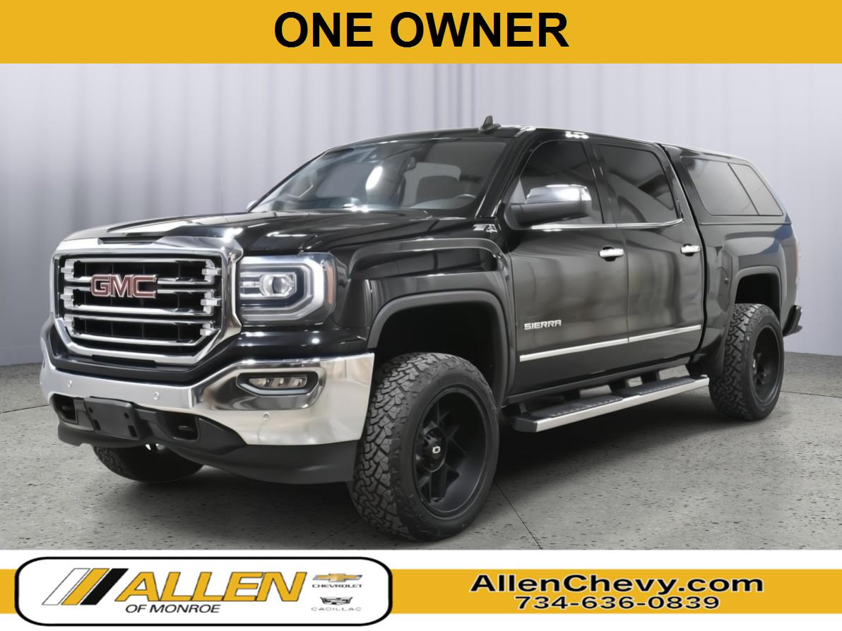 Onyx Black 2018 GMC Sierra 1500 SLT Crew Cab 4WD Pickup Truck Four-Wheel Drive 8-Speed Automatic