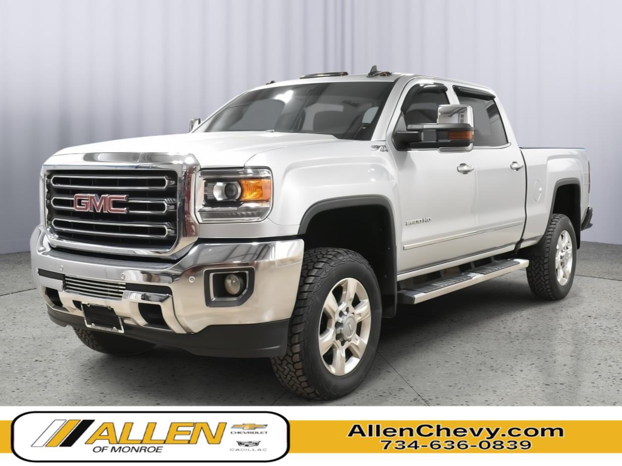 Quicksilver Metallic 2019 GMC Sierra 2500HD SLT Crew Cab 4WD Pickup Truck Four-Wheel Drive 6-Speed Automatic