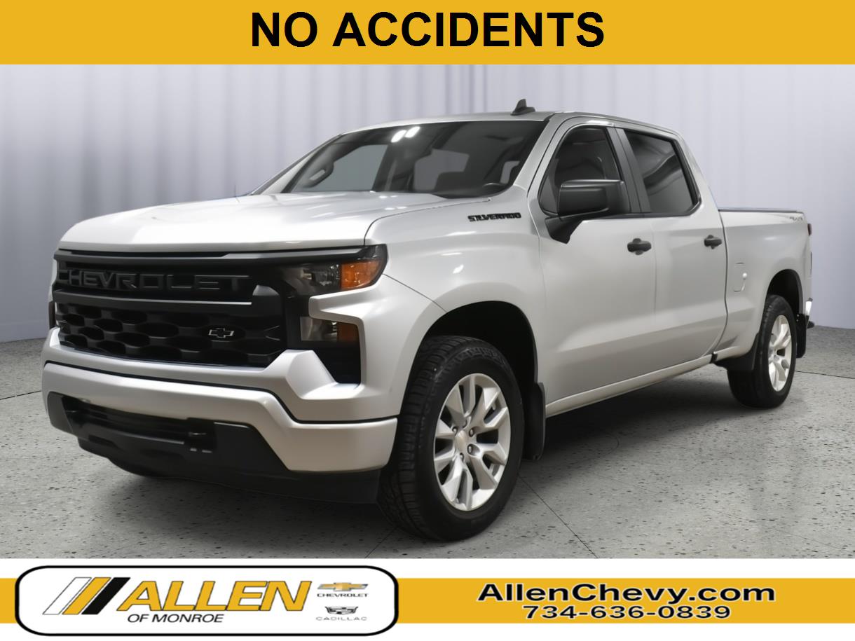 Silver Ice Metallic 2022 Chevrolet Silverado 1500 Pickup Truck Four-Wheel Drive 8-Speed Automatic