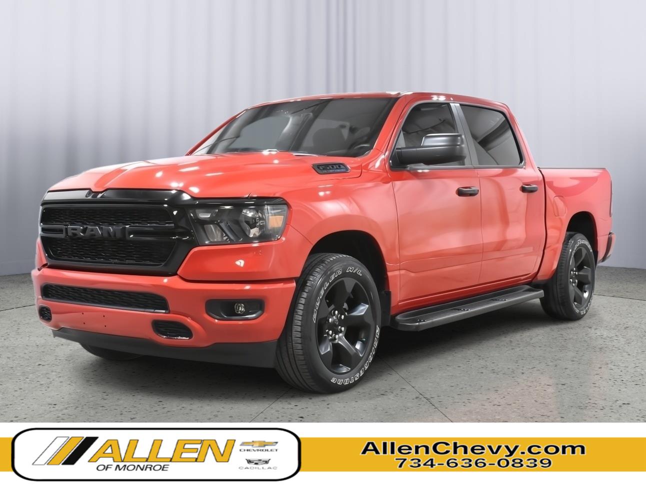 Flame Red Clearcoat 2024 RAM 1500 Tradesman Crew Cab 4WD Pickup Truck Four-Wheel Drive 8-Speed Automatic