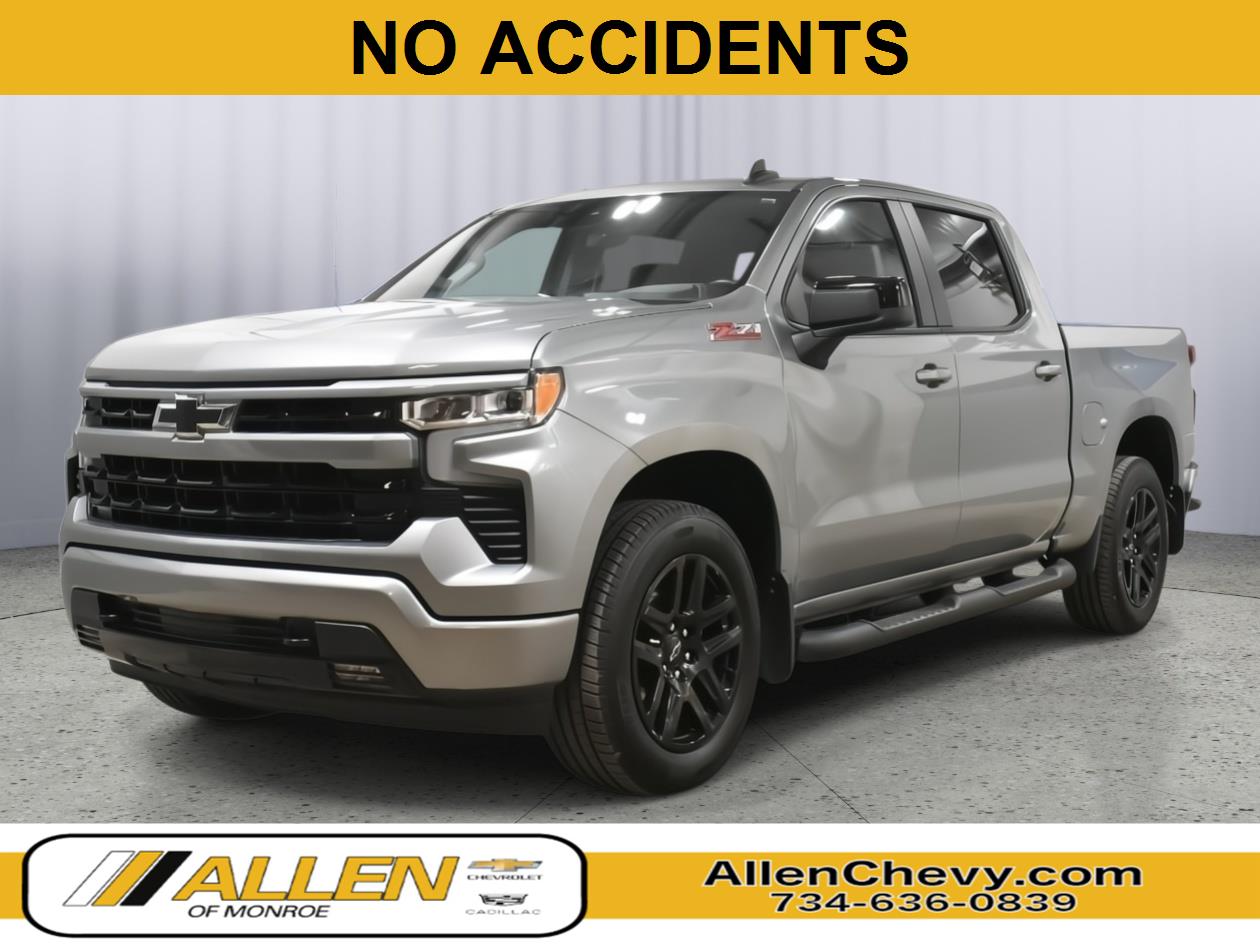 Gray (Sterling Grey Metallic) 2024 Chevrolet Silverado 1500 Pickup Truck Four-Wheel Drive 8-Speed Automatic