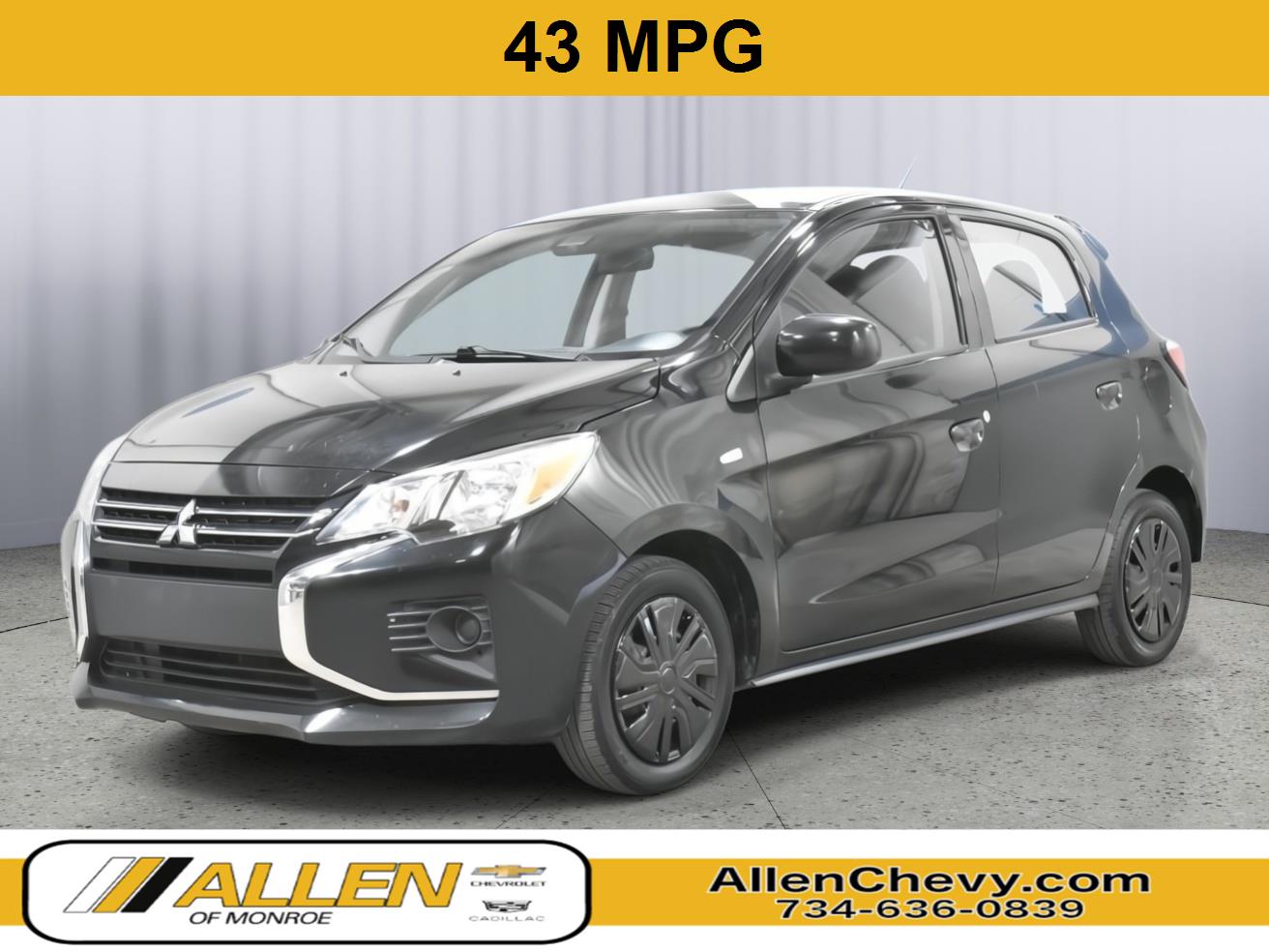 Mystic Black Metallic 2021 Mitsubishi Mirage Hatchback Front-Wheel Drive Automatic