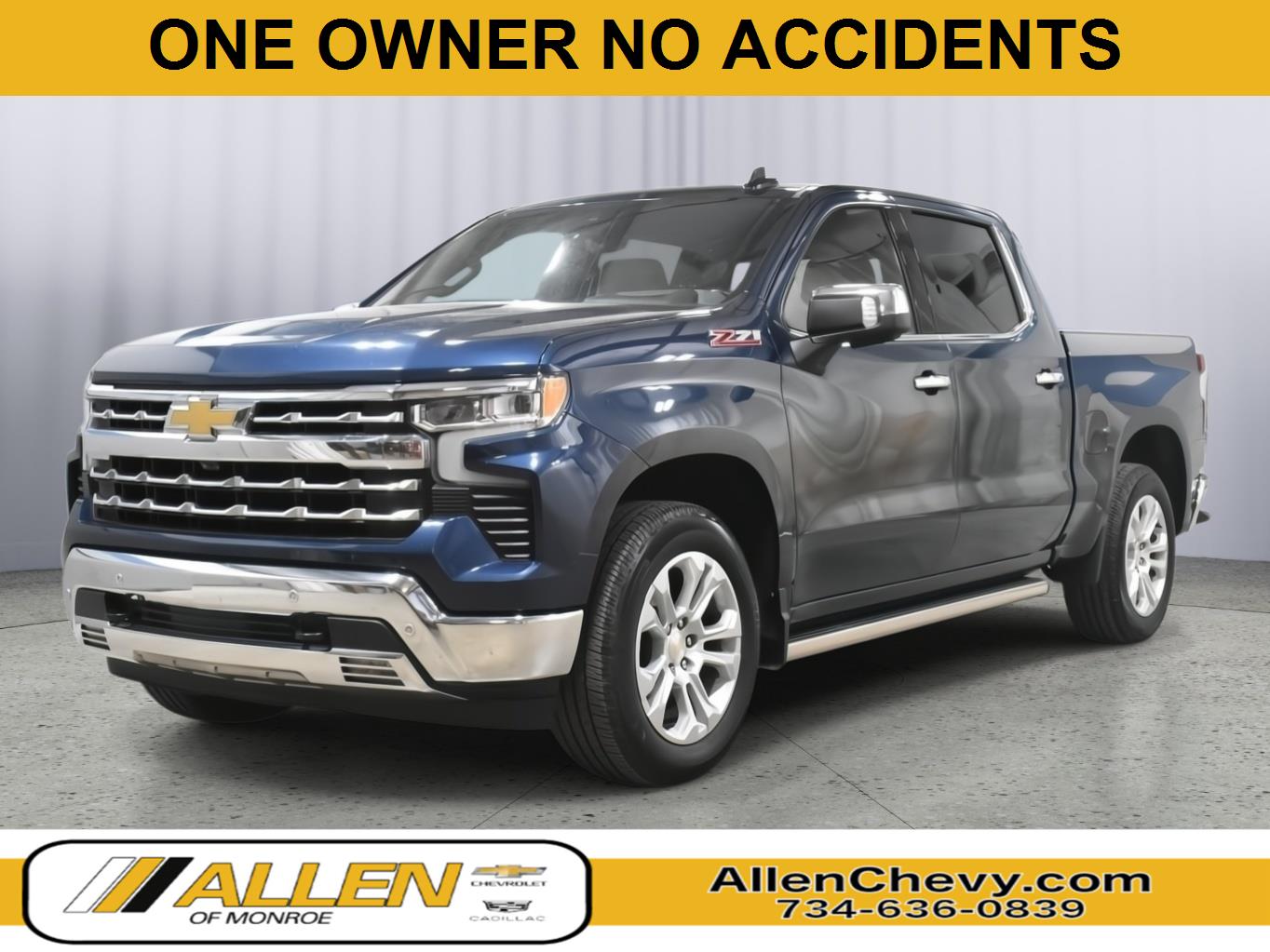 Northsky Blue Metallic 2022 Chevrolet Silverado 1500 Pickup Truck Four-Wheel Drive Automatic
