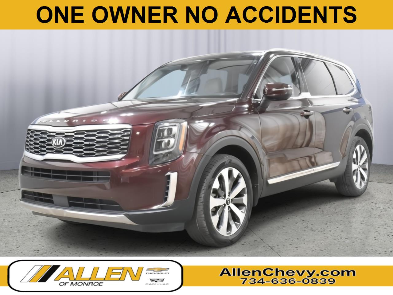 Red (Sangria) 2021 Kia Telluride SUV / Crossover Front-Wheel Drive Automatic