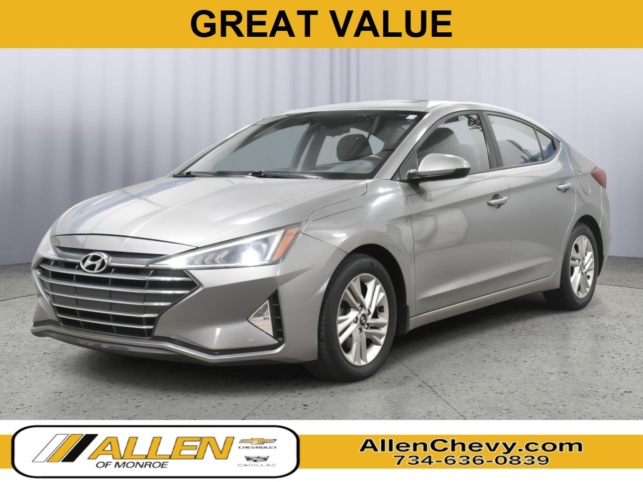 Fluid Metal 2020 Hyundai Elantra Value Edition FWD Sedan Front-Wheel Drive Continuously Variable Transmission