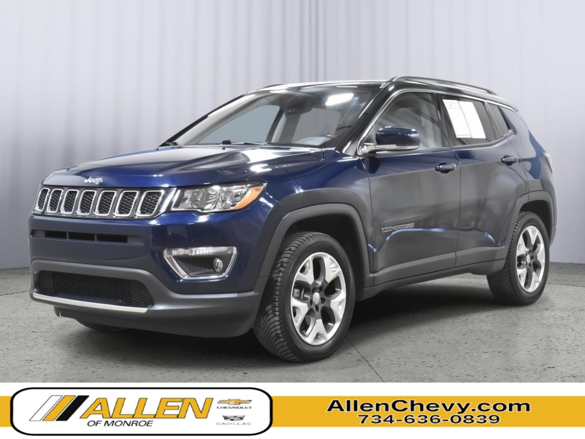 Jazz Blue Pearlcoat 2019 Jeep Compass Limited 4WD SUV / Crossover Four-Wheel Drive 9-Speed Automatic