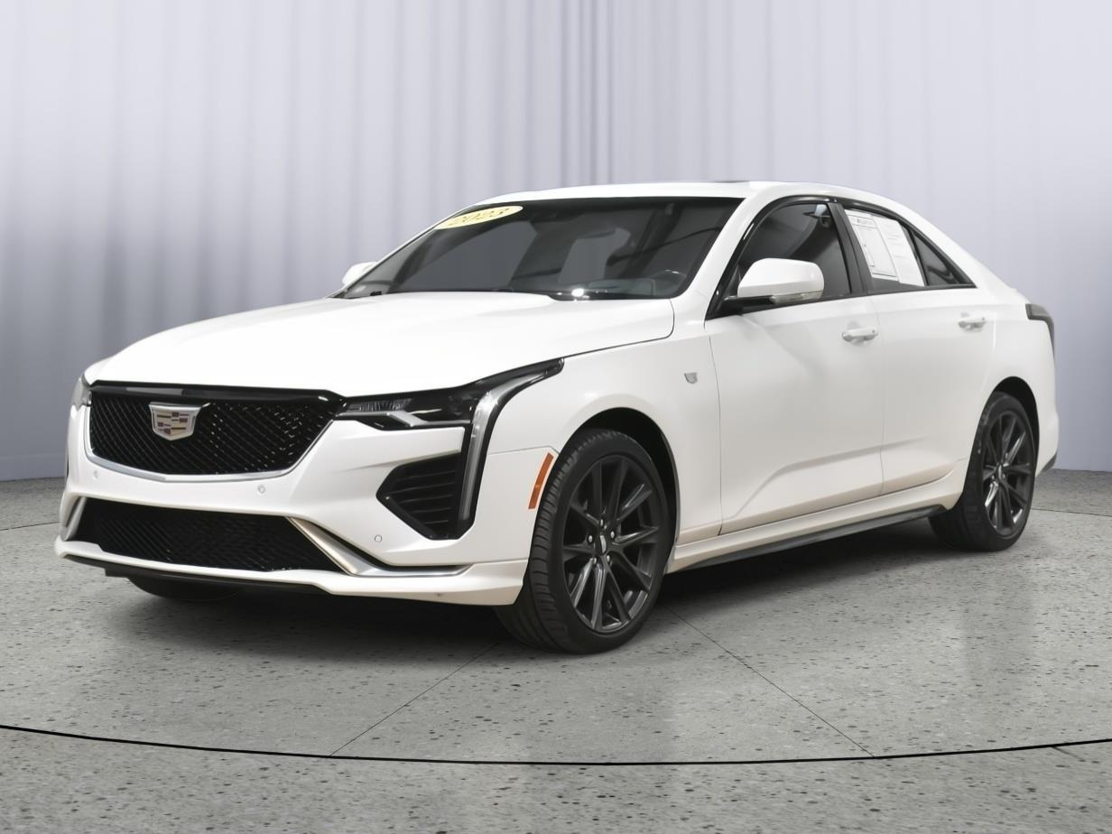 Crystal White Tricoat 2023 Cadillac CT4 Sedan All-Wheel Drive 8-Speed Automatic