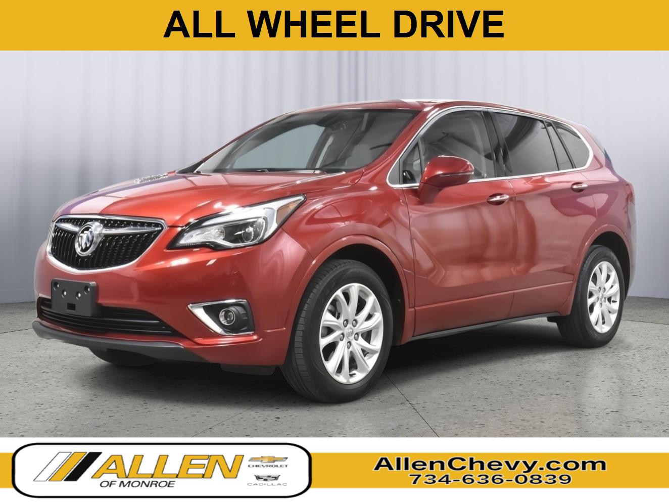 Chili Red Metallic 2020 Buick Envision SUV / Crossover All-Wheel Drive 6-Speed Automatic