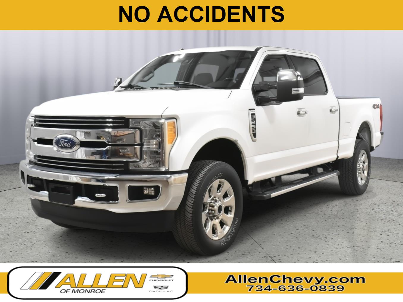 White Platinum Metallic Tri-Coat 2017 Ford F-250 Super Duty Pickup Truck Four-Wheel Drive 6-Speed Automatic