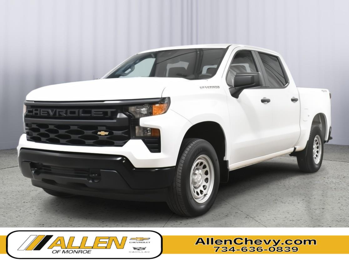 Summit White 2023 Chevrolet Silverado 1500 Pickup Truck Four-Wheel Drive 8-Speed Automatic