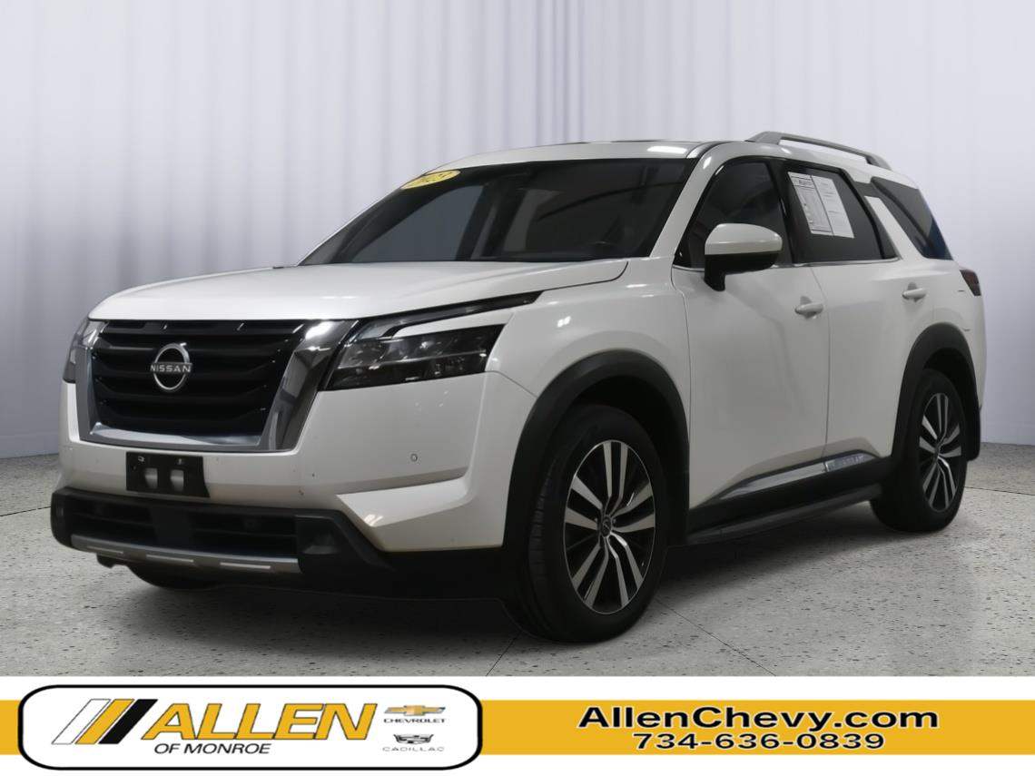 Pearl White Tricoat 2023 Nissan Pathfinder SUV / Crossover All-Wheel Drive Automatic
