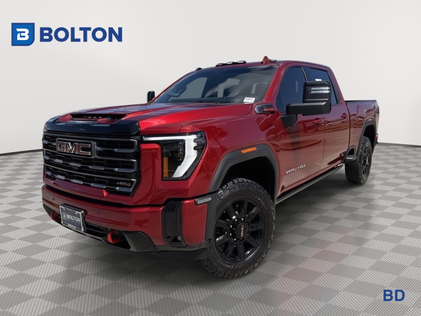 Volcanic Red Tintcoat 2025 GMC Sierra 2500HD AT4 Crew Cab 4WD Pickup Truck Four-Wheel Drive