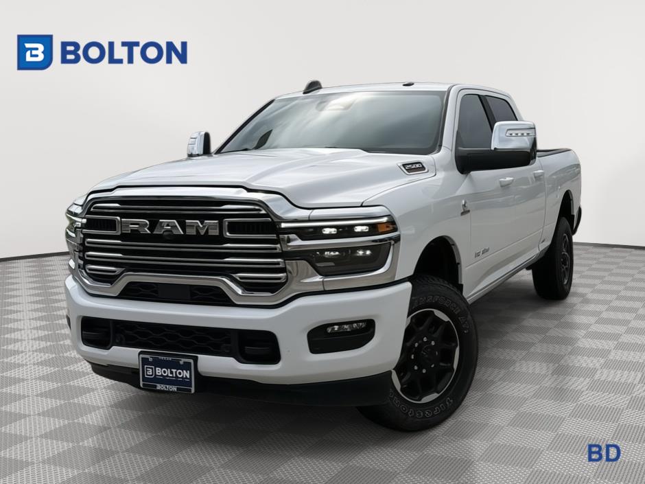 Bright White Clearcoat 2026 RAM 2500 Laramie Crew Cab 4WD Pickup Truck Four-Wheel Drive