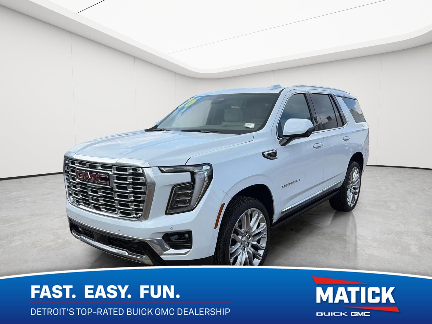 Glacier White Tricoat 2026 GMC Yukon SUV / Crossover Four-Wheel Drive Automatic