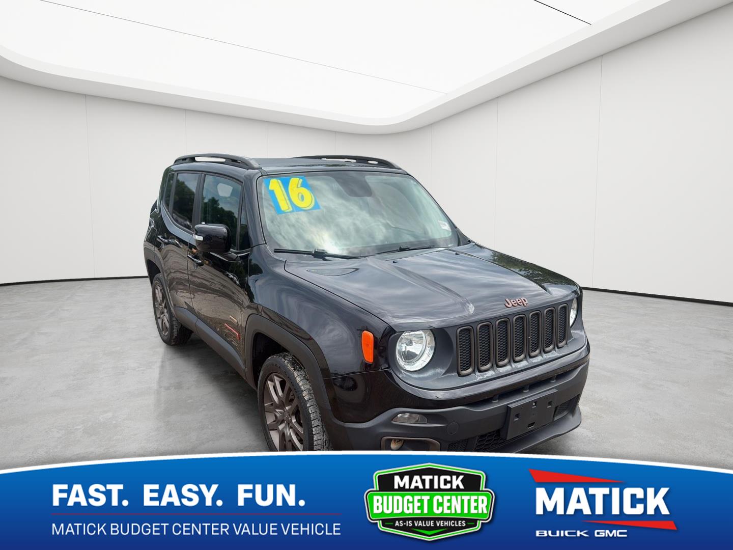 Black 2016 Jeep Renegade SUV / Crossover Four-Wheel Drive 9-Speed Automatic