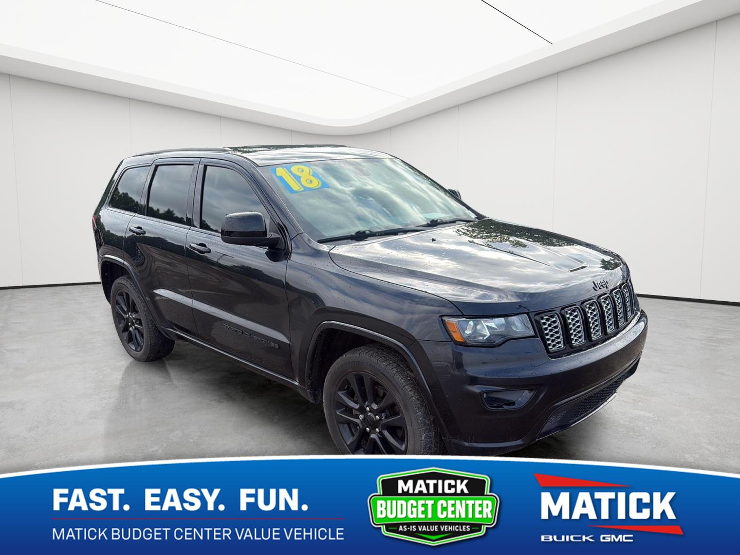 Diamond Black Crystal Pearlcoat 2018 Jeep Grand Cherokee SUV / Crossover Four-Wheel Drive 8-Speed Automatic
