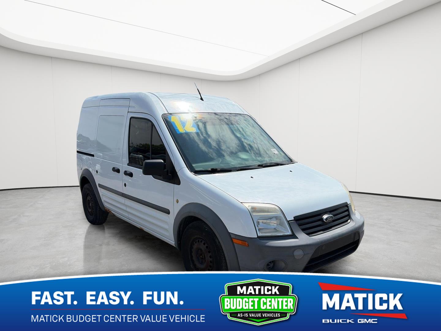 Frozen White 2012 Ford Transit Connect Van Front-Wheel Drive 4-Speed Automatic