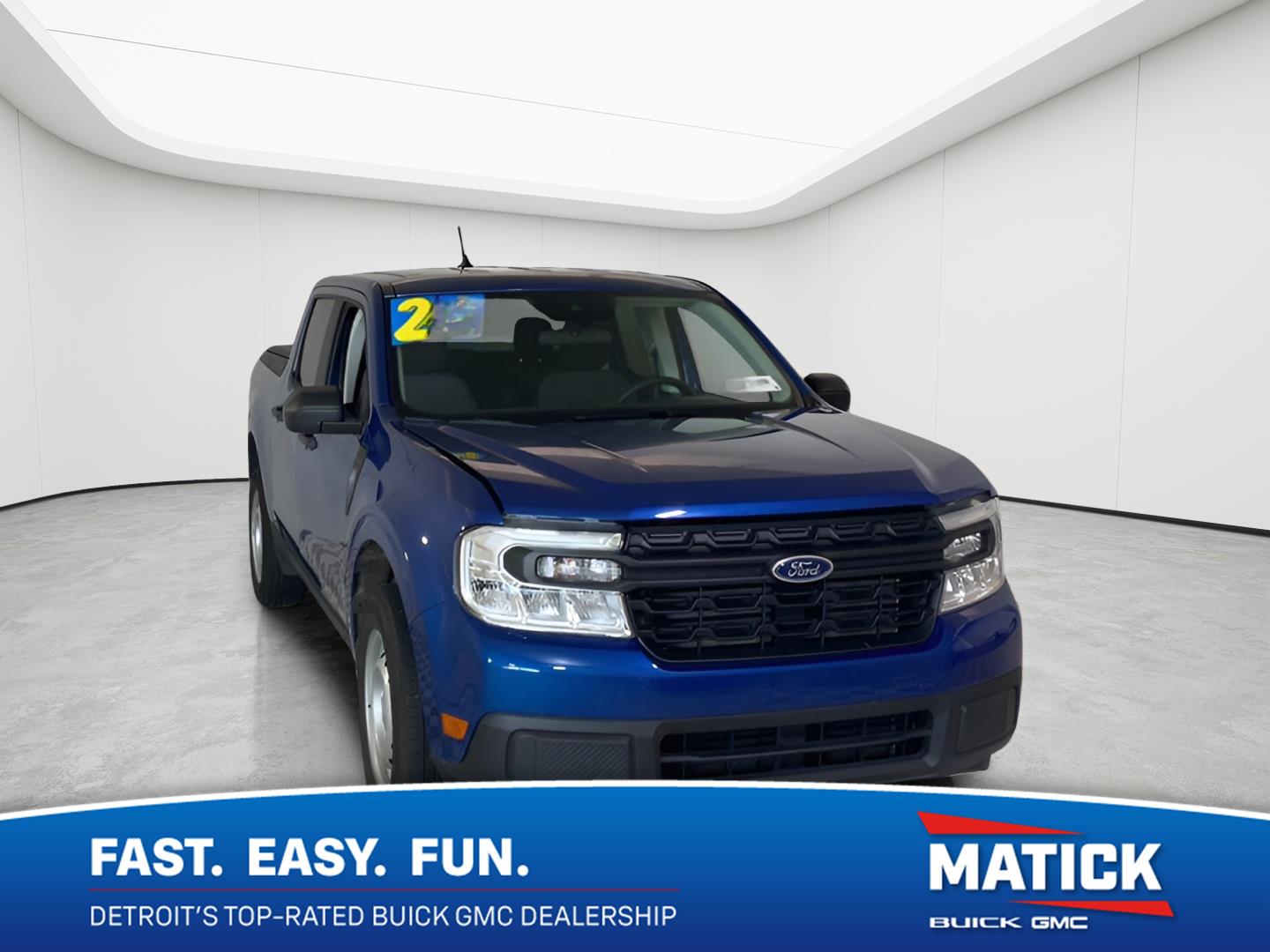 Atlas Blue Metallic 2024 Ford Maverick Pickup Truck Front-Wheel Drive 1-Speed Dual Clutch