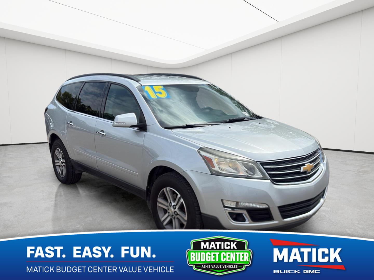 Silver Ice Metallic 2015 Chevrolet Traverse SUV / Crossover All-Wheel Drive