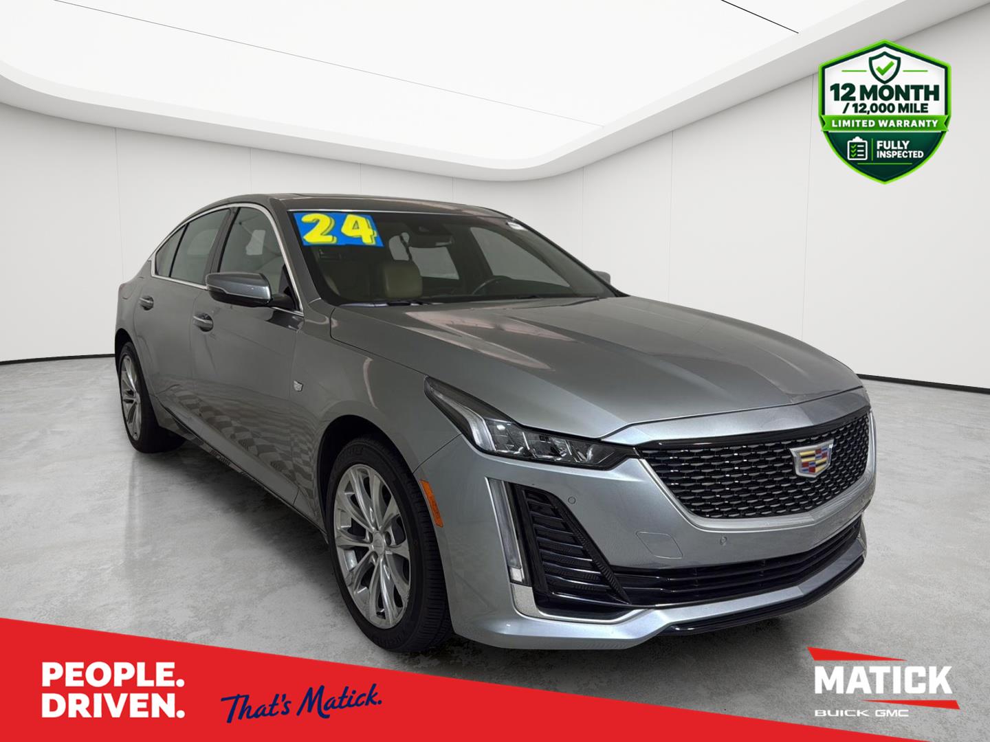 Argent Silver Metallic 2024 Cadillac CT5 Sedan All-Wheel Drive Automatic