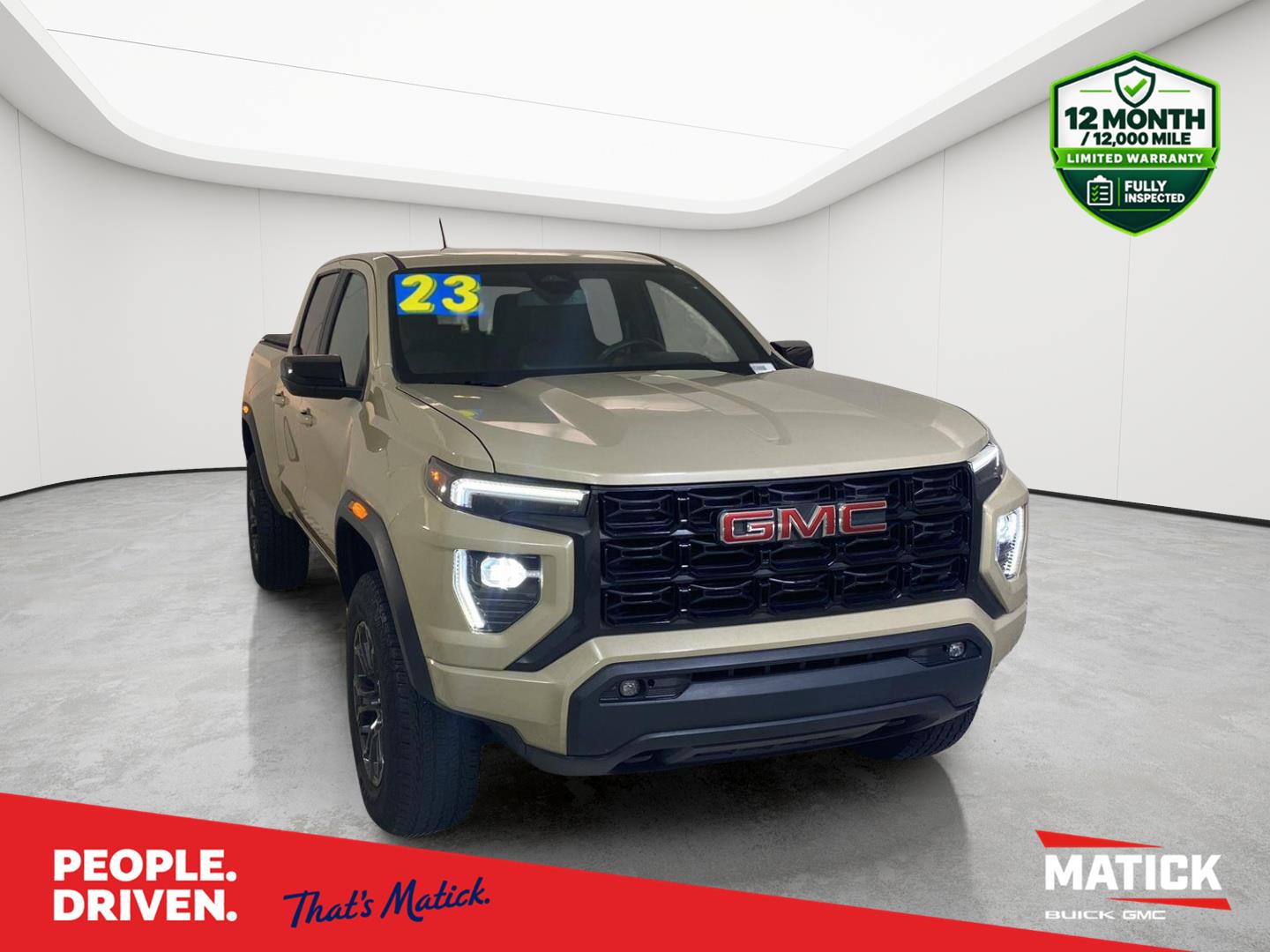 Desert Sand Metallic 2023 GMC Canyon Pickup Truck Four-Wheel Drive 8-Speed Automatic