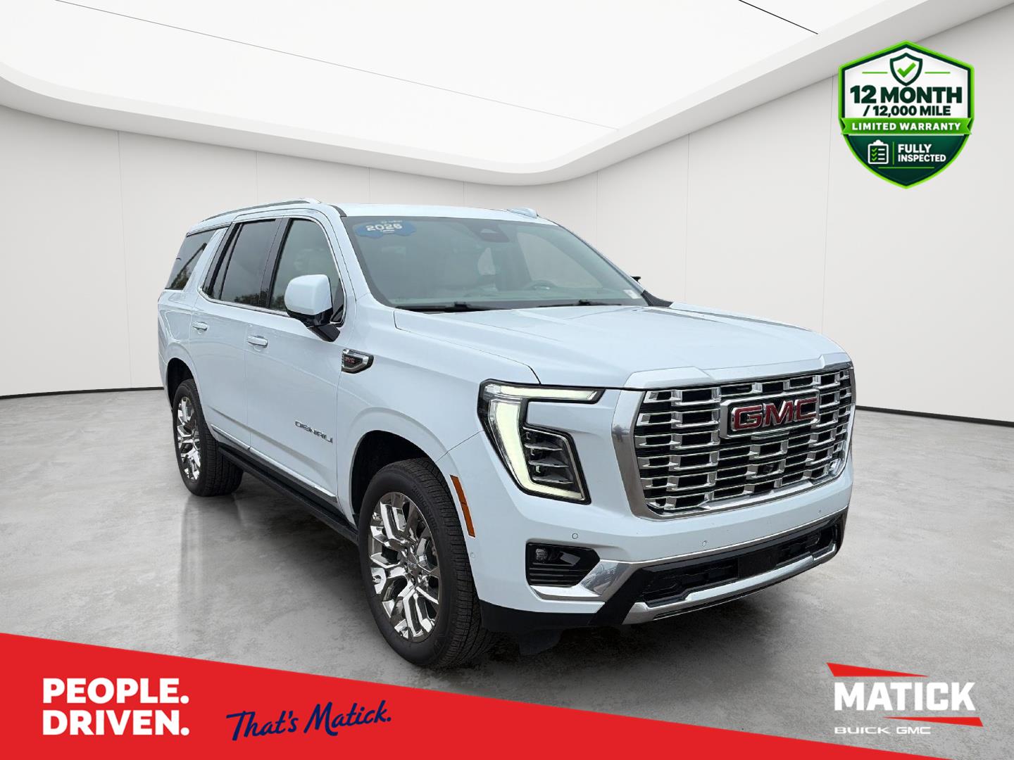 Glacier White Tricoat 2026 GMC Yukon SUV / Crossover Four-Wheel Drive Automatic