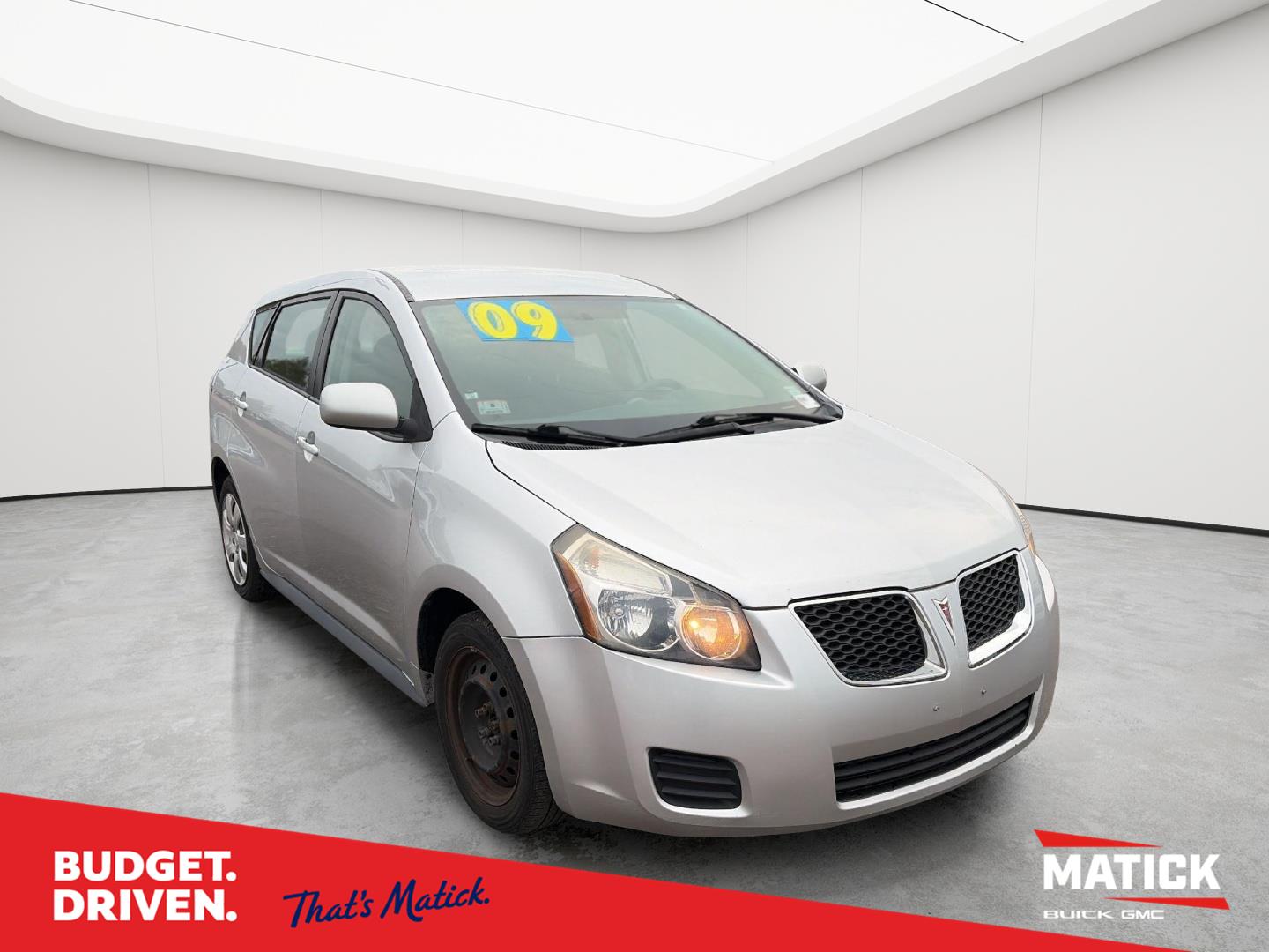 Gray (Liquid Platinum Metallic) 2009 Pontiac Vibe Hatchback Front-Wheel Drive 4-Speed Automatic Overdrive