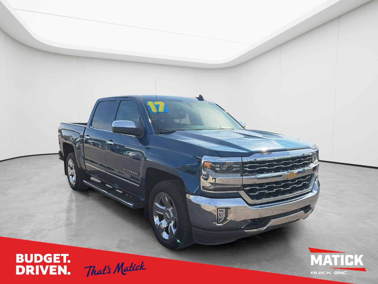 Deep Ocean Blue Metallic 2017 Chevrolet Silverado 1500 Pickup Truck Four-Wheel Drive 6-Speed Automatic