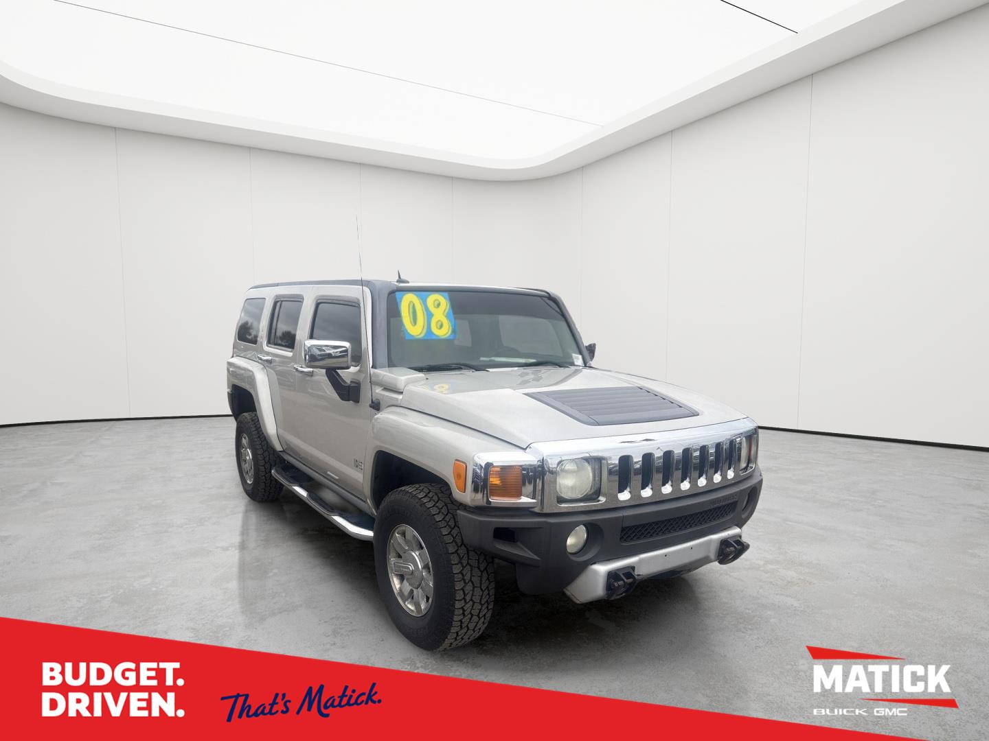 Boulder Gray Metallic 2008 Hummer H3 SUV / Crossover Four-Wheel Drive 4-Speed Automatic Overdrive