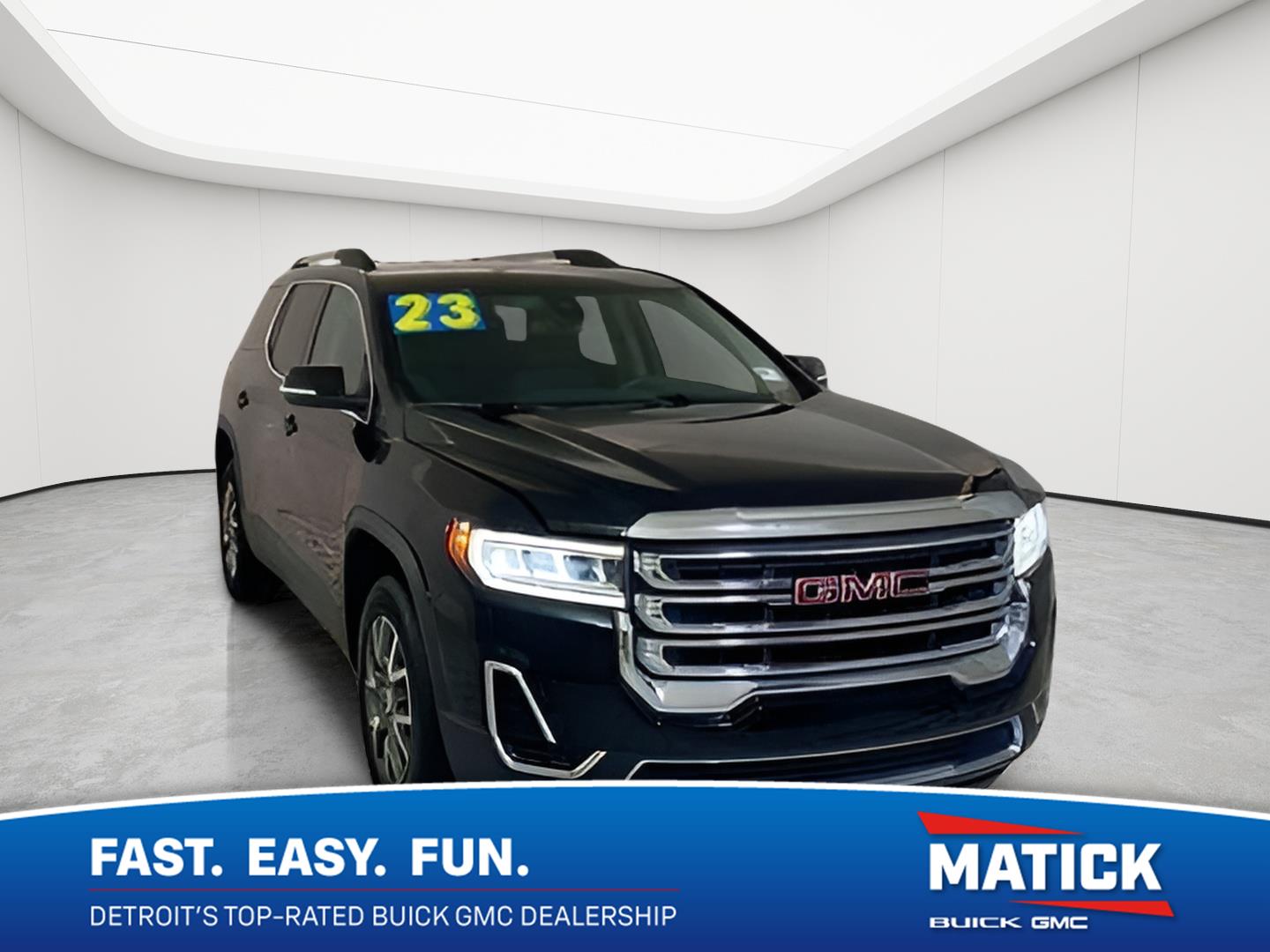 Black (Ebony Twilight Metallic) 2023 GMC Acadia SUV / Crossover Front-Wheel Drive 9-Speed Automatic