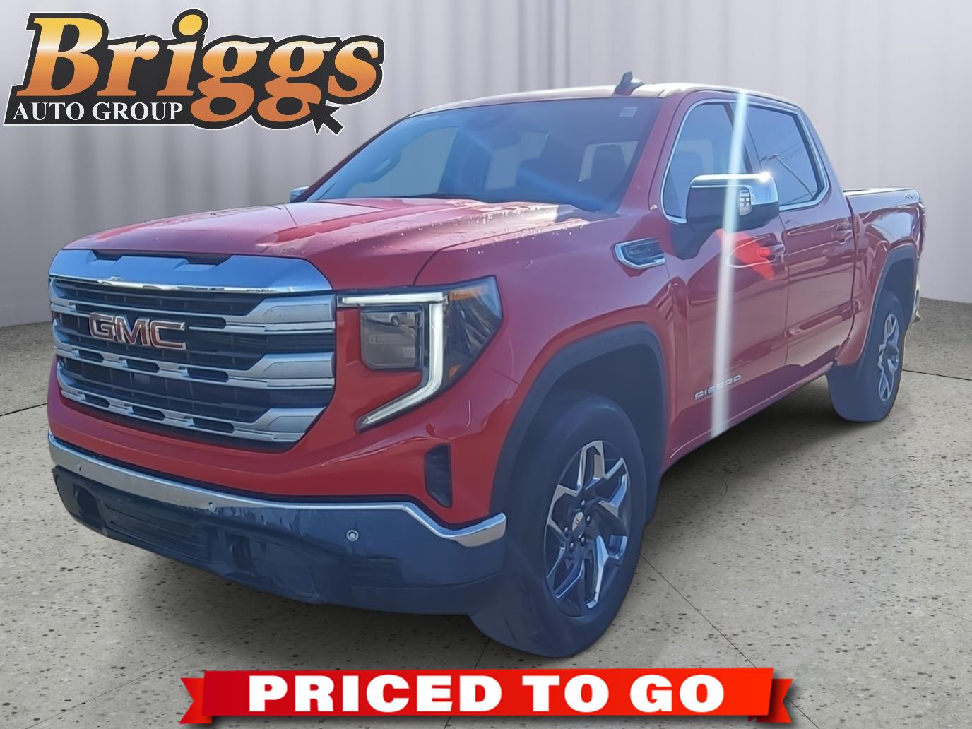 Cardinal Red 2026 GMC Sierra 1500 SLE Crew Cab 4WD Pickup Truck Four-Wheel Drive 8-Speed Automatic