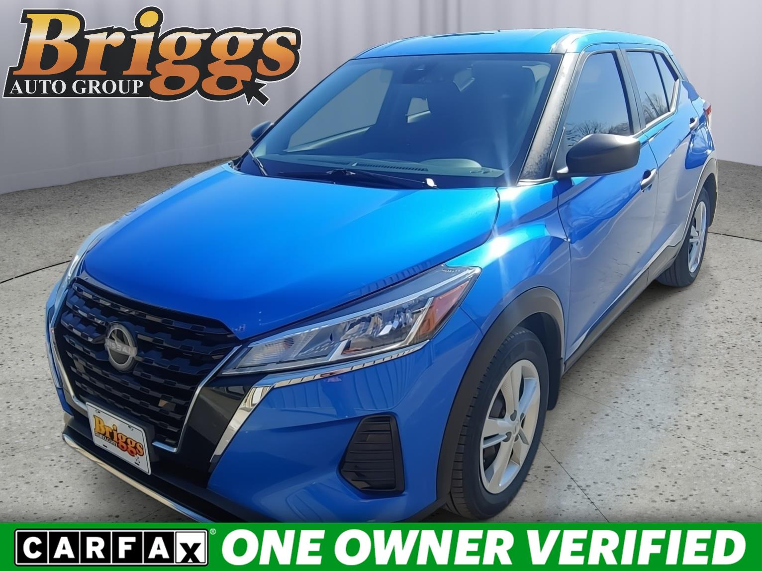 Electric Blue Metallic 2023 Nissan Kicks S FWD SUV / Crossover Front-Wheel Drive Continuously Variable Transmission