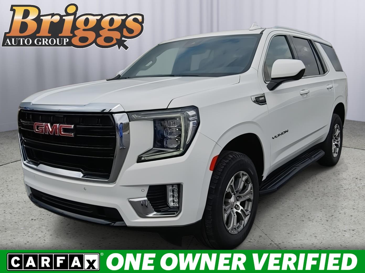 Summit White 2023 GMC Yukon SLE 4WD SUV / Crossover Four-Wheel Drive Automatic