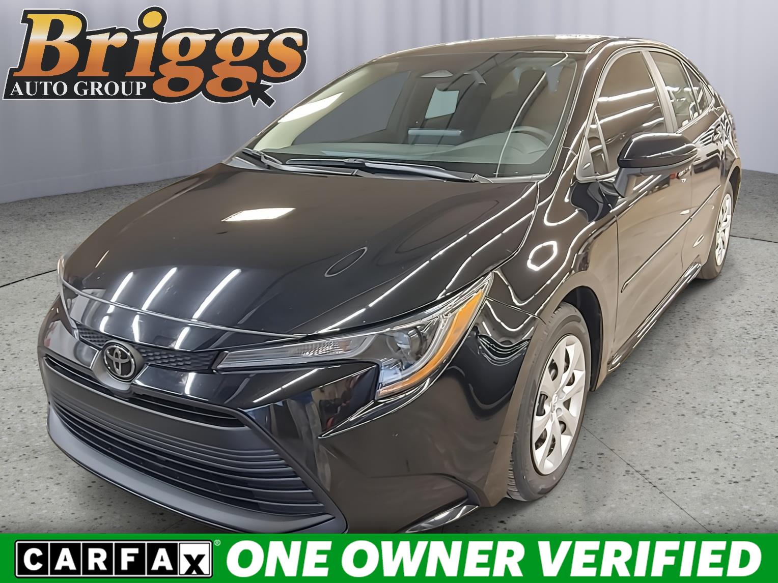 Midnight Black Metallic 2024 Toyota Corolla LE FWD Sedan Front-Wheel Drive Continuously Variable Transmission