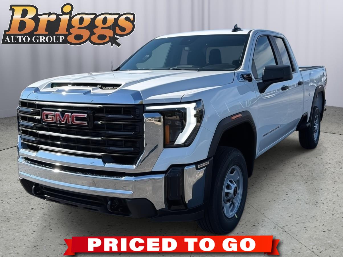 Summit White 2026 GMC Sierra 2500HD Pro Double Cab 4WD Pickup Truck Four-Wheel Drive Automatic