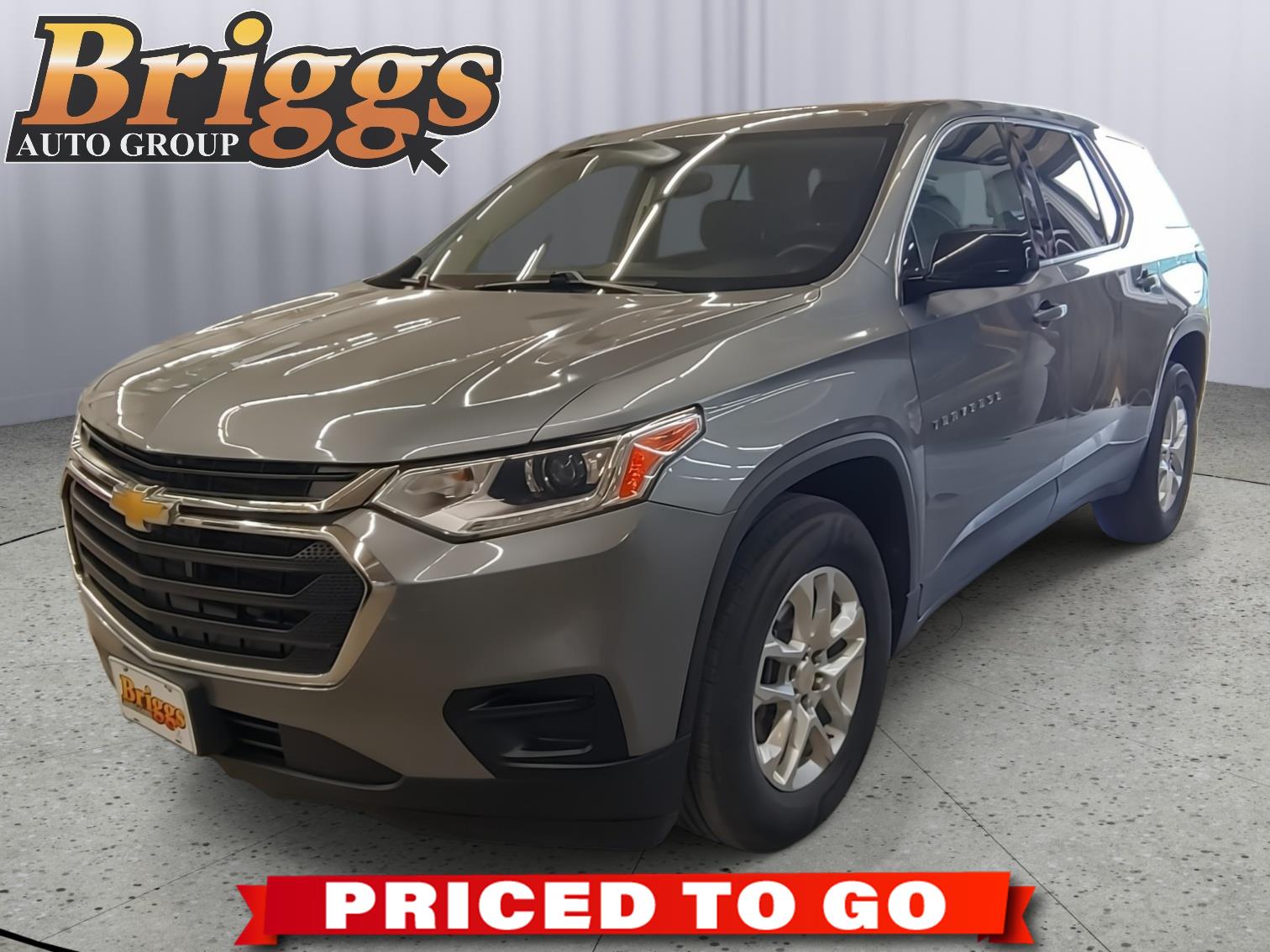 Gray (Satin Steel Metallic) 2019 Chevrolet Traverse LS AWD SUV / Crossover Four-Wheel Drive 9-Speed Automatic