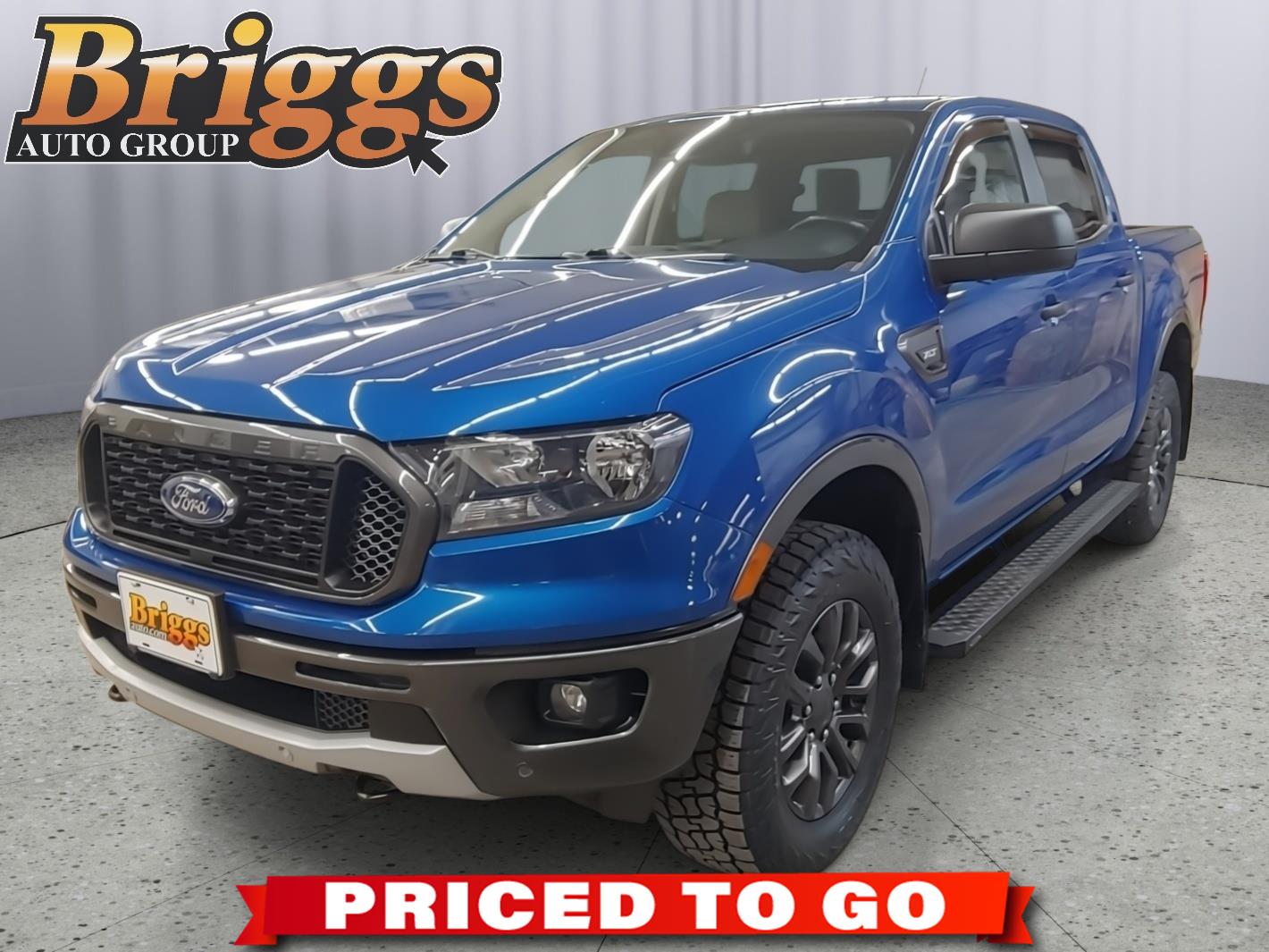 Lightning Blue Metallic 2019 Ford Ranger XLT SuperCrew 4WD Pickup Truck Four-Wheel Drive Automatic