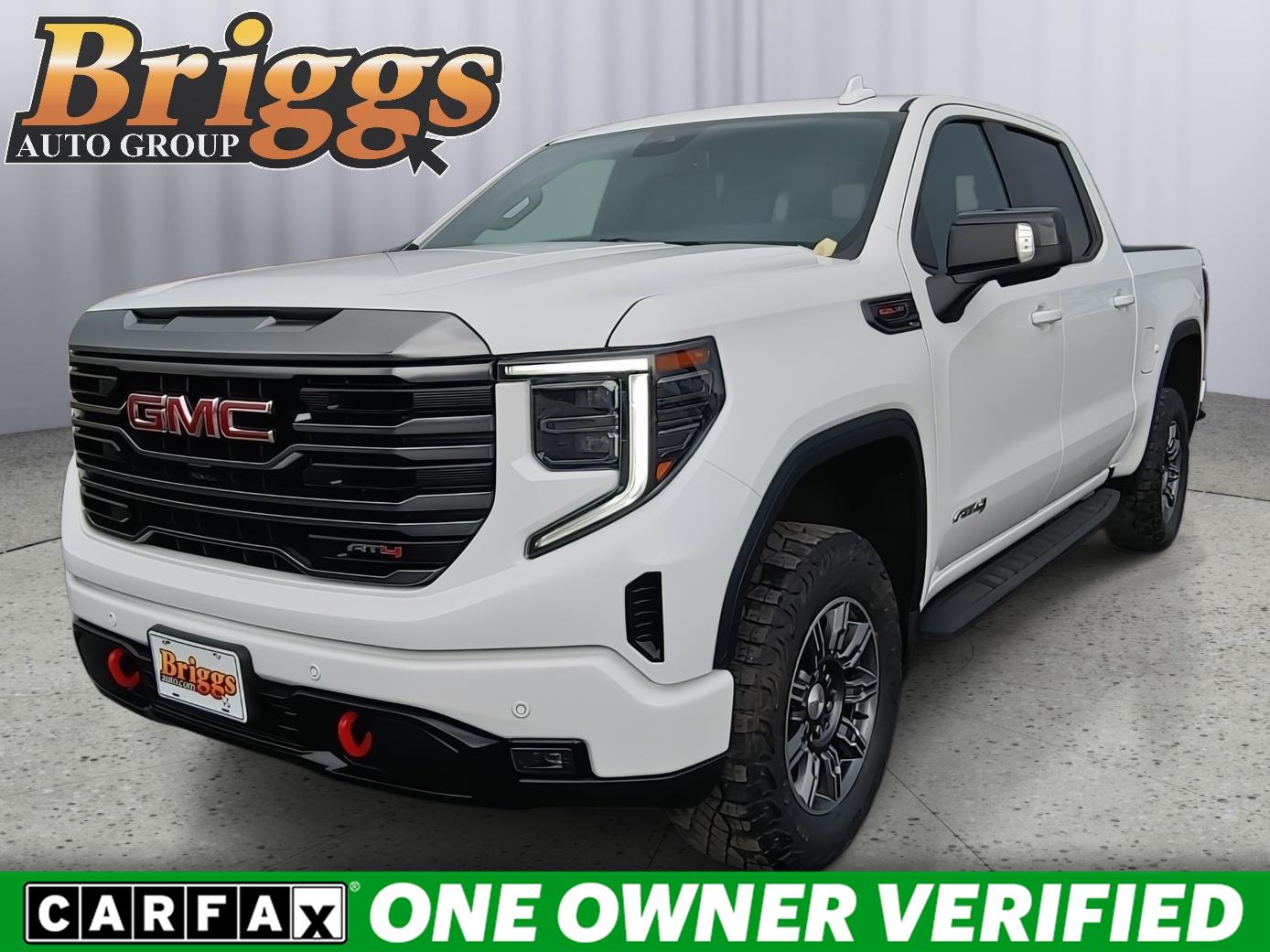 Summit White 2024 GMC Sierra 1500 AT4 Crew Cab 4WD Pickup Truck Four-Wheel Drive Automatic