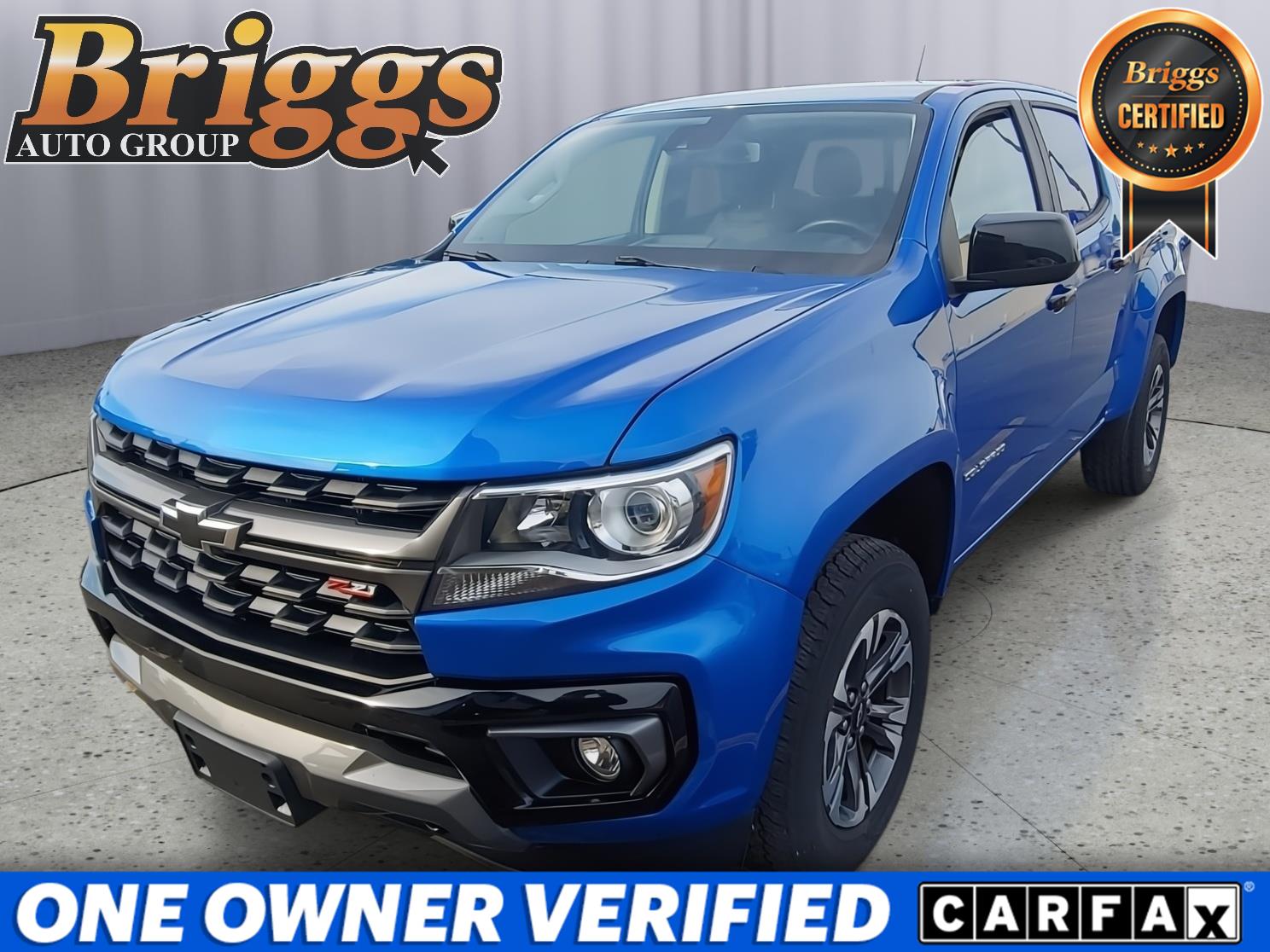 Bright Blue Metallic 2021 Chevrolet Colorado Pickup Truck Four-Wheel Drive 8-Speed Automatic