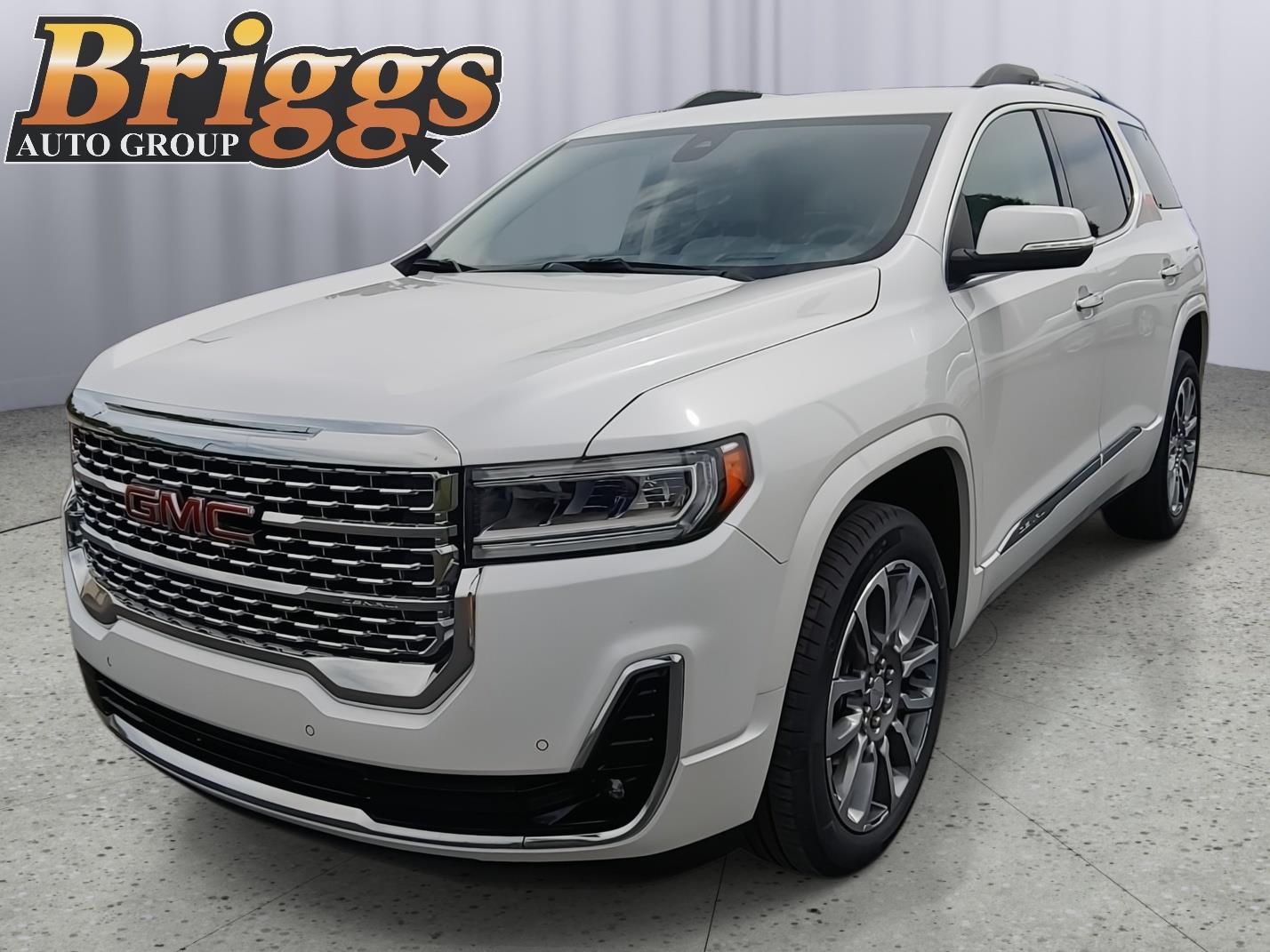 White Frost Tricoat 2023 GMC Acadia SUV / Crossover Four-Wheel Drive 9-Speed Automatic