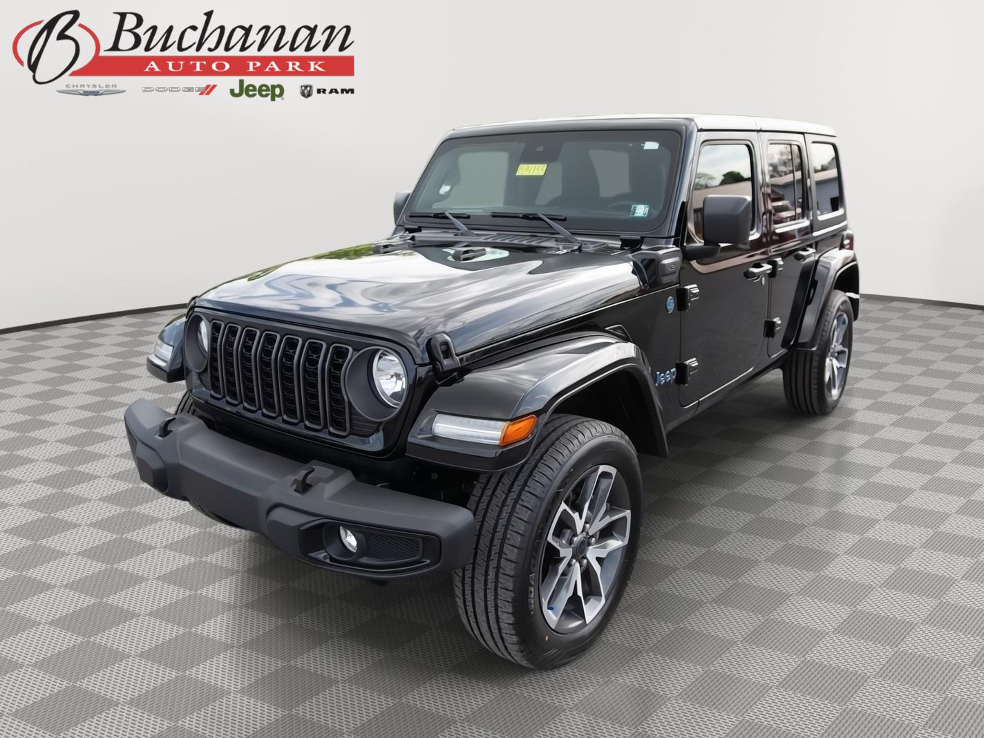 Black Clearcoat 2024 Jeep Wrangler 4xe SUV / Crossover Four-Wheel Drive 8-Speed Automatic