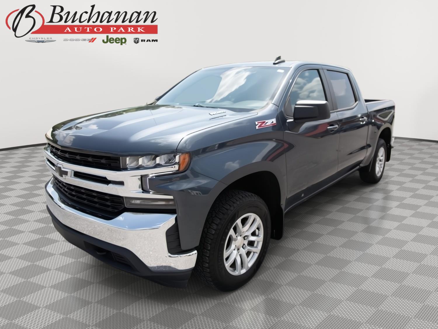 Shadow Gray Metallic 2021 Chevrolet Silverado 1500 Pickup Truck Four-Wheel Drive Automatic