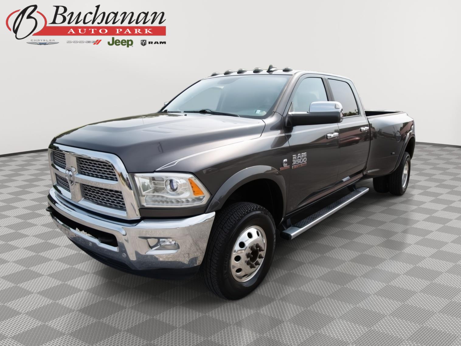 Gray (Granite Crystal Metallic Clearcoat) 2016 RAM 3500 Pickup Truck Four-Wheel Drive 6-Speed Automatic