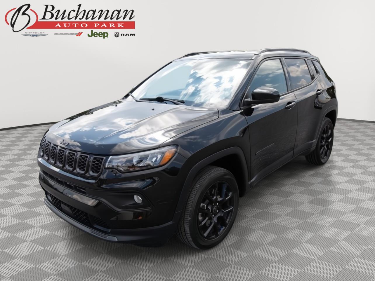 Diamond Black Crystal Pearlcoat 2025 Jeep Compass SUV / Crossover Four-Wheel Drive 8-Speed Automatic