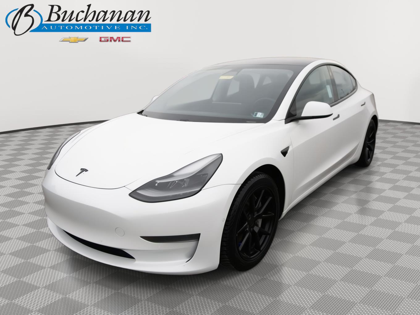 Pearl White Multi-Coat 2021 Tesla Model 3 Standard Range Plus RWD Sedan Rear-Wheel Drive Automatic
