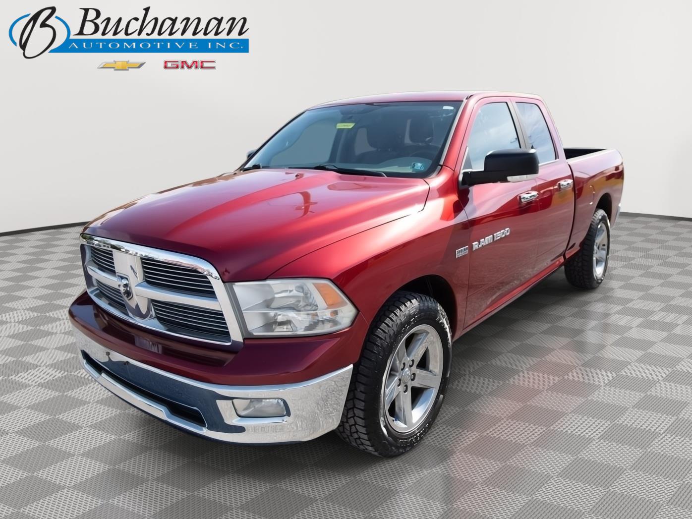 Deep Cherry Red Crystal Pearlcoat 2011 RAM 1500 Big Horn Quad Cab 4WD Pickup Truck Four-Wheel Drive 5-Speed Automatic