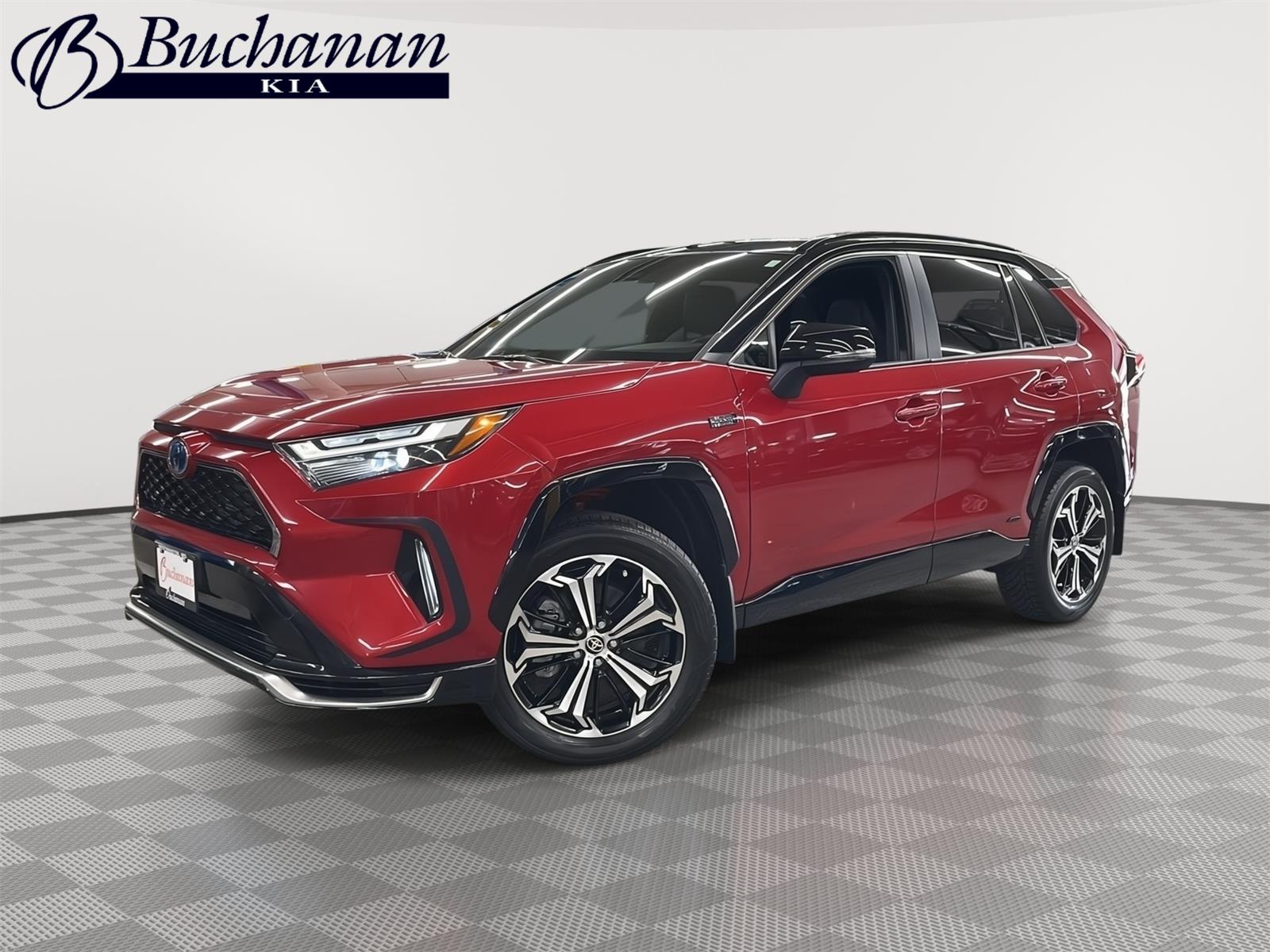 Supersonic Red/Midnight Black Metallic 2023 Toyota RAV4 Prime XSE AWD SUV / Crossover All-Wheel Drive Continuously Variable Transmission