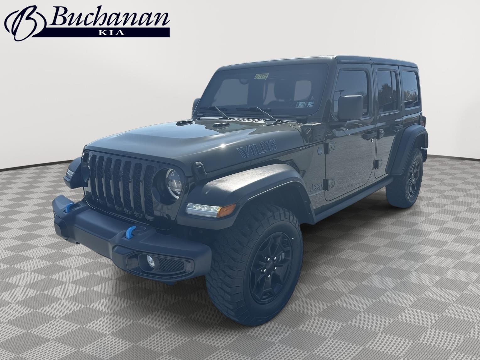 Sarge Green Clearcoat 2023 Jeep Wrangler 4xe Willys 4WD SUV / Crossover Four-Wheel Drive 8-Speed Automatic