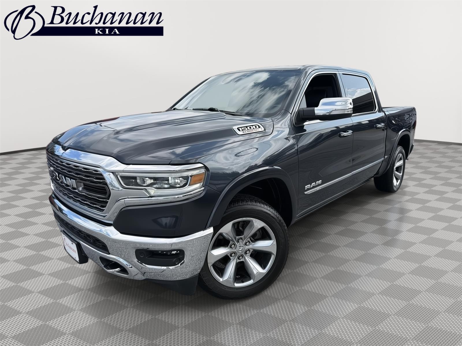 Gray (Maximum Steel Metallic Clearcoat) 2021 RAM 1500 Pickup Truck Four-Wheel Drive 8-Speed Automatic